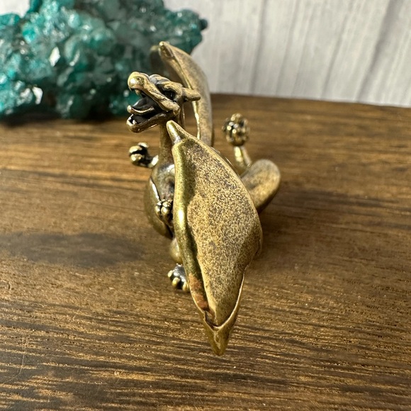 Mini Brass Charizard Figurine - Picture 3 of 8